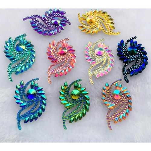 40pcs New listing Popular Fashion Women Horse Eye Parts Round Earring Woman Flower Shaped Big Rivoli Crystal Jewelry -A80