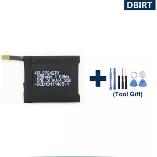 Tools Gift + PL372427V 372427 280mAh Battery For Huami AMAZFIT T-Rex Res Sport 2 A1602 Smart Watch Accumulator