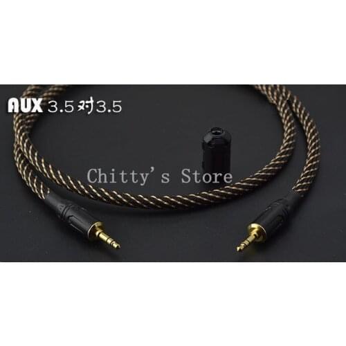 AUX male to male 3.5mm to 3.5mm audio cable 4colors