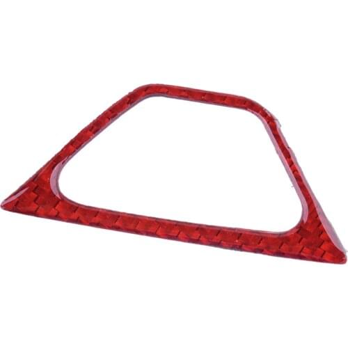 Emergency Warning Lamp Light Switch Button Cover Trim Bezel Red Carbon Fiber Fit for Chevrolet Camaro 2016 2017 2018 2019 2020
