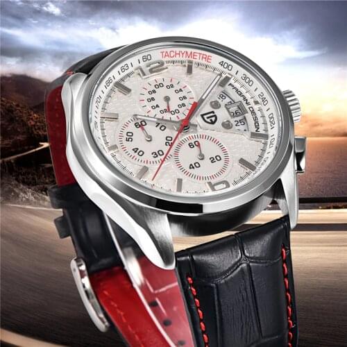 Original Mens Watch PAGANI DESIGN Luxury Top Brand Sports Quartz watch Waterproof leather timing military Fashion Quartz watch