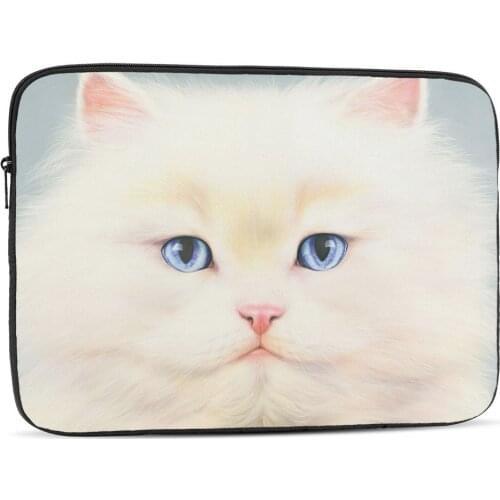White Persian Cat Computer ipad Laptop Cover Case17 15 13 12 10 Inch Laptop Sleeve Bag Portable Cover Fundas Pouch