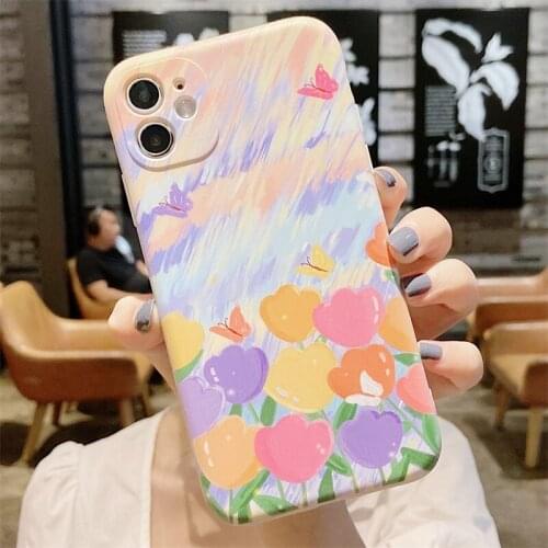 Cartoon Floral Flower Painting Case For Xiaomi Little Poco X3 NFC M3 M2 Pro F3 Colorful Lovely Soft Silicone Case Cover Funda