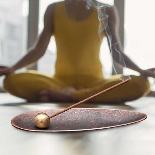 Japanese Metal Copper Beads Incense Holder Creative Portable Small Incense Burner Household Indoor Sticks Rack For Home Decor