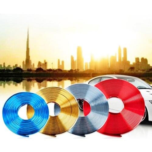 Flexible 5M Car Trim Strip PVC Auto Styling Interior Decoration Strips Molding Trim Dashboard Door Edge Gap Decoration Protector