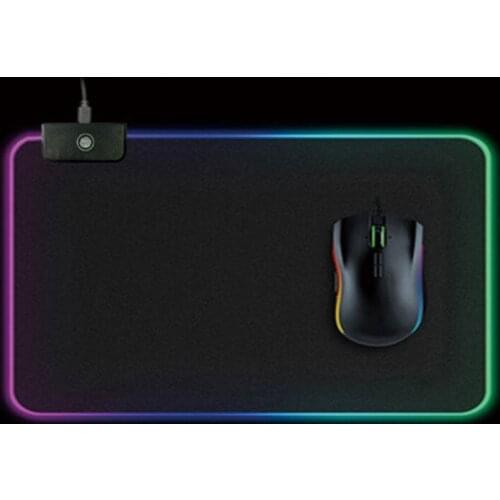 RGB Illuminate Gaming Mouse Pad 7 LED Light Modes Adjustable Laptop Mousepad