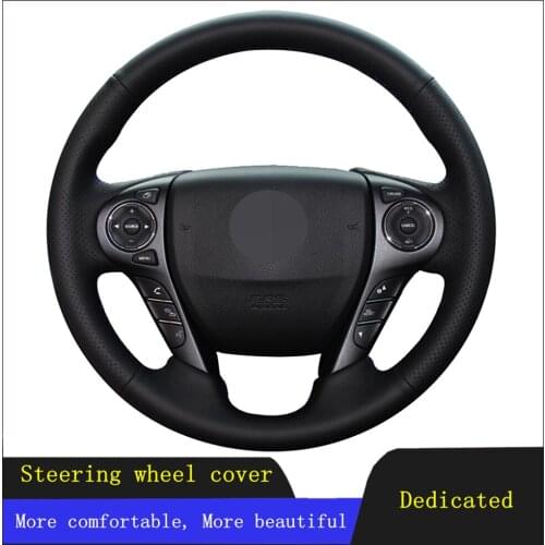 DIY Car Products Car Accessories Steering Wheel Cover Black Artificial Leather For Honda Crosstour 2013-2015 Accord 9 2013-2017