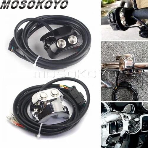1'' 2 Button Motorcycle Air Ride Suspension Switch Controller For Harley Dyna FXD V-Rod Sportster XL 25mm Handlebar Switch Mount