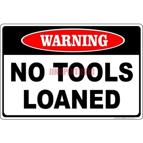Creative Car Stickers No Tool Equipment Warning Sign Gift Carpenter Auto Shop Auto Mechanic Repair Garage Racing Stickers