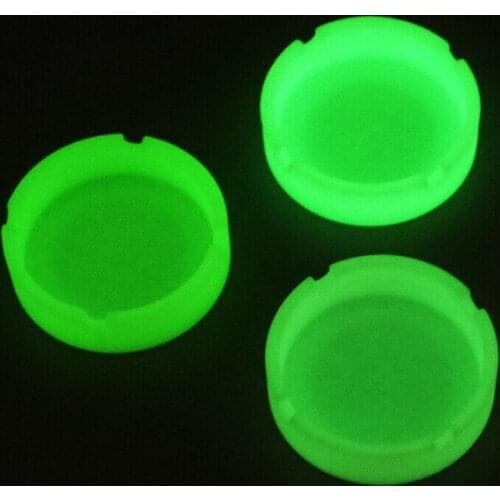 Glow In The Dark Luminous Silicone Soft Ashtray For Smoking Cigarette Cigar 1pc