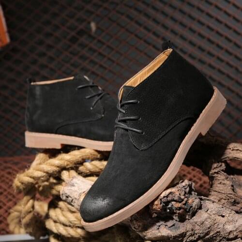 Fall / Winter 2020 Lace Up Casual Mens Boys' Mens Shoes Plus Velvet Warm Trend Martin Chelsea British High-Top Snow Boots