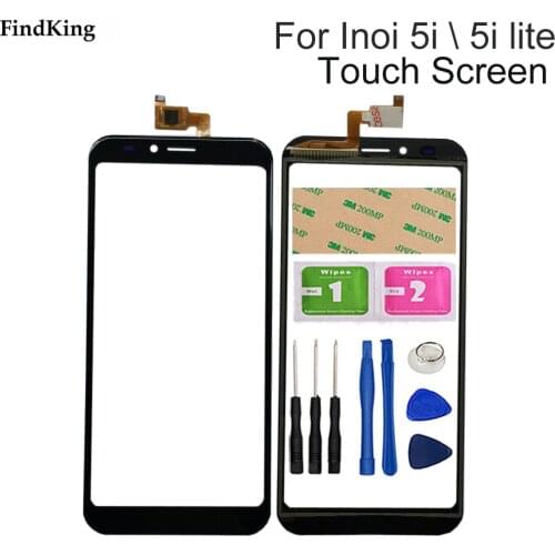 Mobile Touch Screen Digitizer Panel For inoi 5i / 5i Lite Touch Screen Front Glass Sensor Lens Parts Tools 3M Glue