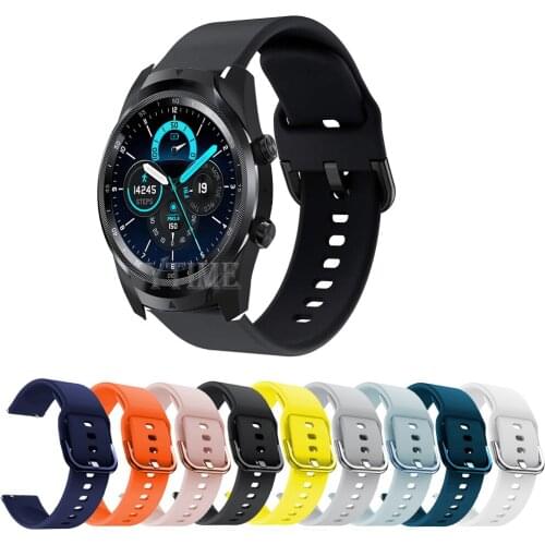 22mm Silicone Watchband for Ticwatch Pro 3/pro2021 2020 / E2 S2 Smart Watch replacement Bracelet