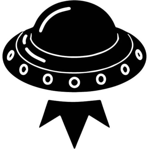 Luxury Spaceship Decals, High Quality Car Window Decorations, Personalized Pvc Waterproof Decals, Black/white, 15cm*15cm