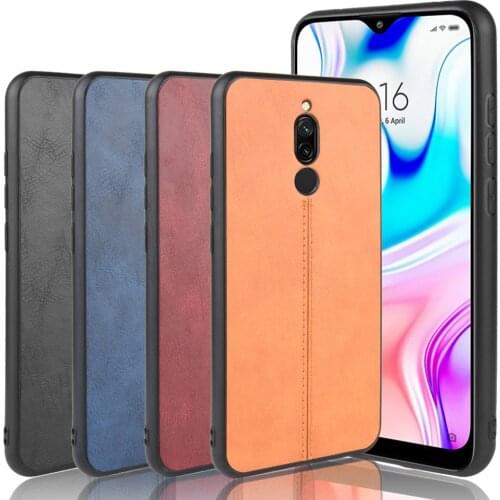 For Xiaomi Redmi 8A Case 6.22 inch Lightweight Calfskin PU Leather lines Soft Edge Phone Case for Xiaomi Redmi8A Back Cover