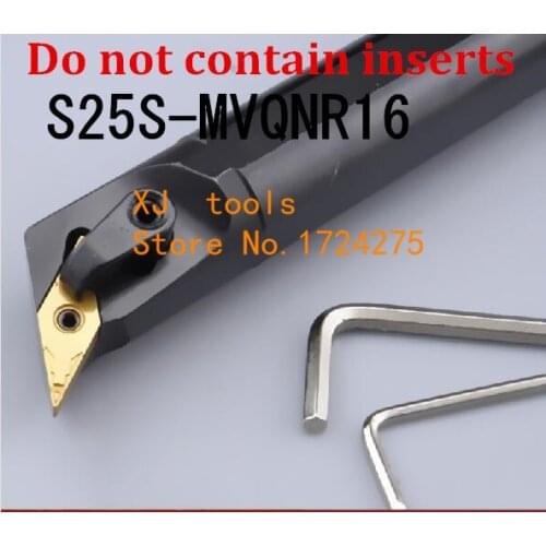 S25S-MVQNR16/S25S-MVQNL16 25mm Lathe Cutting Tools CNC Turning Tool Machine Tools Internal Metal Lathe Tool Boring Bar MVQNR/L