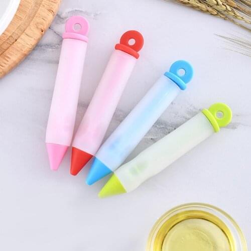 Silicone Chocolate Jam Writing Pen DIY Cake Graffiti Accessories Pen Kitchen Gun Decorating Cream Pastry Tools Chocolate Sq Q3M9
