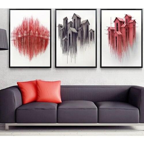 Modern Light Luxury Mural Simple Decorative Painting Abstract Ink Painting Nordic Restaurant Wall Frameless Painting Core