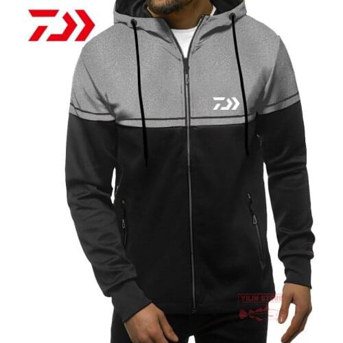Daiwa Fishing Hoodie Spring Men Fishing Jacket Autumn Casual Fishing Clothing Outdoor Fishing Sweatshirt Men Fishing Shirt Coat
