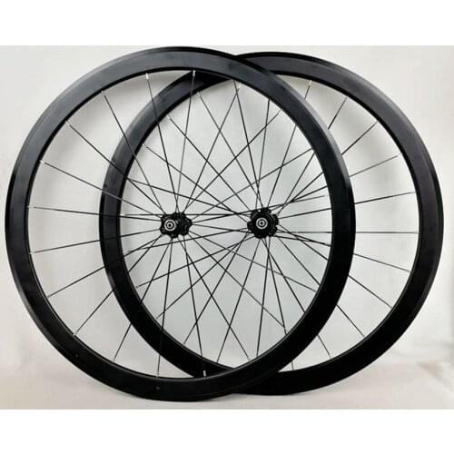 PASAK 700C Road Bicycle Wheelset 40MM Rim Sealed Bearing V Brake 12 Speed Flat Spoke Bicycle Wheels 20H 24H Alloy Rims