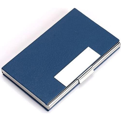 Wholesale 2019 Aluminum PU Leather Card Holder Business Credit Card Holder For Women ID Name Card Bank Fashion Card Id Holders
