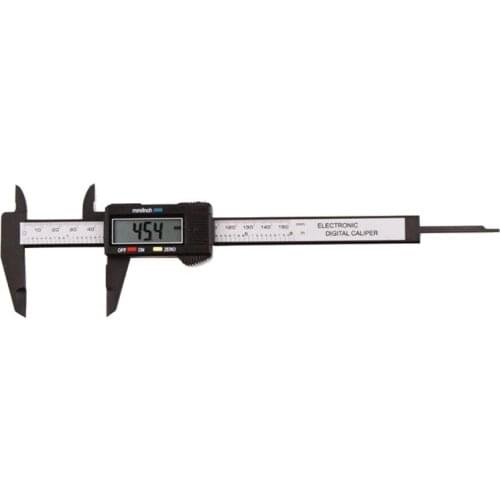 1Pc Black Micro-blading Reusable Makeup Measure Eyebrow Guide Ruler 150Mm 6Inch Lcd Digital Electronic Caliper