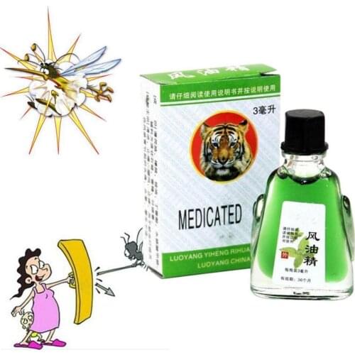 100% Original Tiger Head Essential Oil Anti-itching Rheumatoid Arthritis Pain Relief Chinese Medical Travel Outdoor Essential