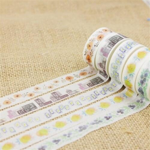 15mm X10m Cute Lotkawaii Flower food animals Decorative Washi Tape DIY Scrapbooking Masking Tape School Office Supply
