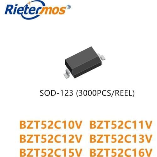 3000PCS BZT52C10 10V SOD123 1206 MADE IN CHINA