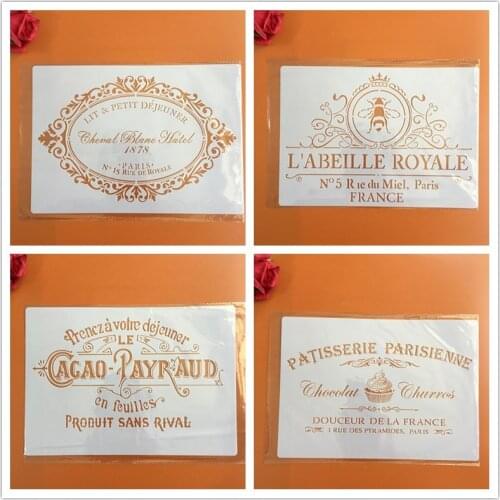 4pcs/set A4 Mandala Stencils Painting Coloring Embossing Scrapbook Album Decorative Template cake stencil crafts books