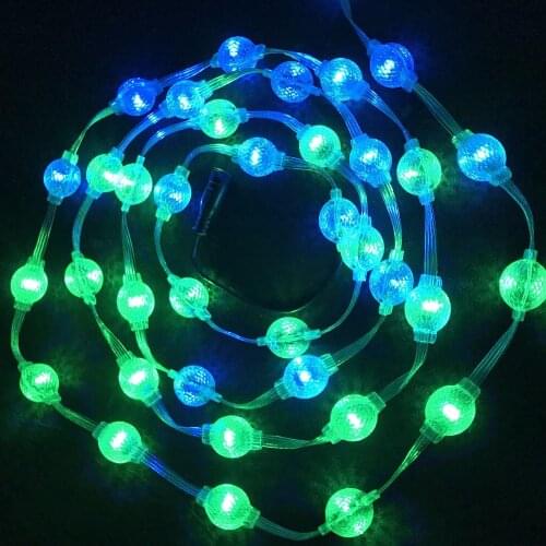 40pcs/string 25mm DC12V UCS1903 LED addressable rgb full color pixel light;IP54; 2LEDs/0.48W(double sided)2pcs 3535 SMD RGB LEDs