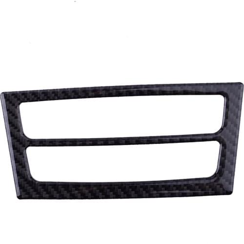 Car Black Carbon Fiber Rear Air Vent Outlet Panel Cover Trim Decoration Fit For Tesla Model S X 2014 2015 2016 2017 2018 2019