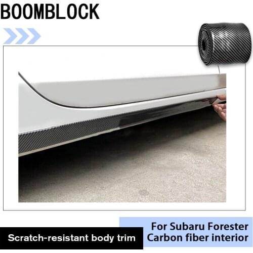 Car Styling Universal 5D Carbon Fiber Rubber Car Door Sill Protector Stickers for Toyota RAV4 Honda Accord Civic Fit CRV Nissan