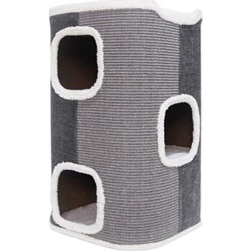 Sisal Barrels Cat Cat Scratching Post Cat Climbing Frame Cat Litter Cat Tree Yuantong Double Three-tier Luxury Of Cat Scratch Bo