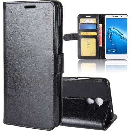 Brand gligle leather wallet case for Huawei Enjoy 7 Plus / Y7 Prime cover case protective shell