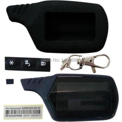 A91 Keychain Body Case + Silicone Cover For Car Alarm LCD Remote Control Key Starline A91 A61 B9 B6 B91 B61 V7 KGB FX-5 FX-3 FX5