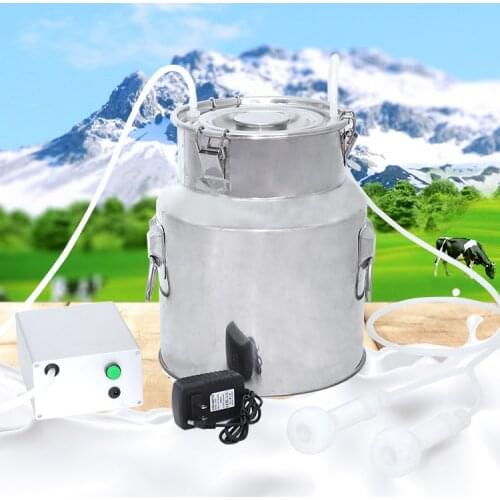 14L Electric Milking Machine Stainless Steel Bucket for Farm Pasture Cows Goats Stainless Steel Bucket Cow Goat Sheep Milker