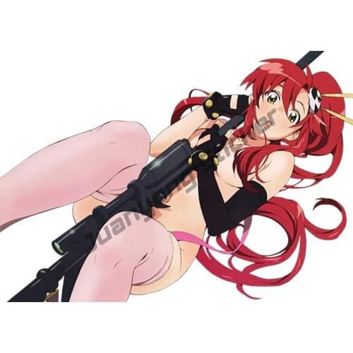 Hot Girl Anime Tengen Toppa Gurren-Lagann Yoko Littner Car Sticker Decal Bumper Window Hood Protective Film Fine Decal KK13x9cm