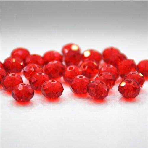 Crystal Rondelle Beads 8mm 70PCS\Bag Faceted Glass Crystal Rondelle Spacer Beads For Jewelry Making 18Colors In Total