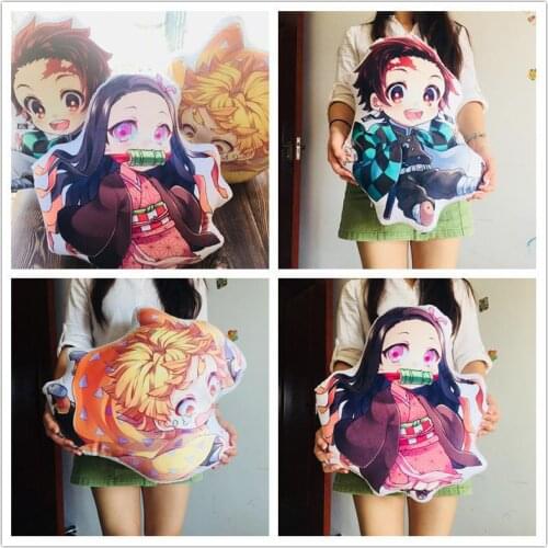 Devils Blade Cartoon Manga Anime Plushie Demon Slayer Cushion Pillow Kimetsu No Yaiba Tanjirou Nezuko Stuffed Plush Doll Toys