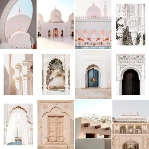 GATYZTORY 60x75cm Frame DIY Painting By Numbers Landscape Art building HandPainted Oil Painting Canvas Drawing Home Wall Decor