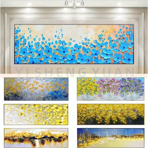 Hot Selling Flower Colorful Canvas Oil Painting Pure Handmade Home Wall Decoration Art Painting For Living Room Wall Pictures