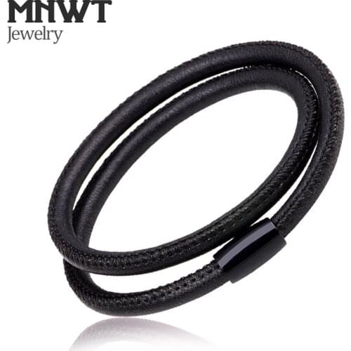 MNWT Fashion Magnetic Sheepskin Leather Bracelet Men Women Charm Bracelet Bangle Simple And Generous Design Schapenleer Bracelet