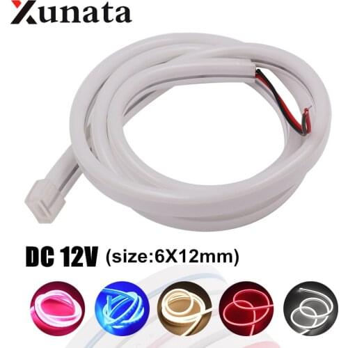 DC 12V Neon Strip LED Strip Light Waterproof 6 X 12 mm SMD 2835 120LEDs/m Dimmer Flexible LED Neon Lights For Home Decor