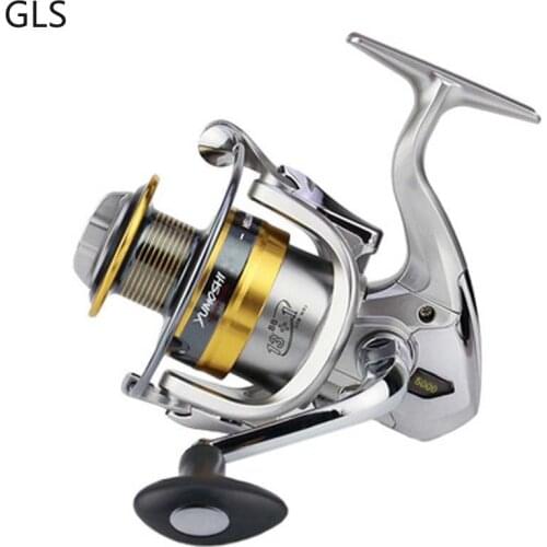 2021New Spinning Fishing Reel Metal Spool Long Casting Carp Fishing Wheel 5.5:1/4.7:1 Metal Rocker Arm Fishing Reel