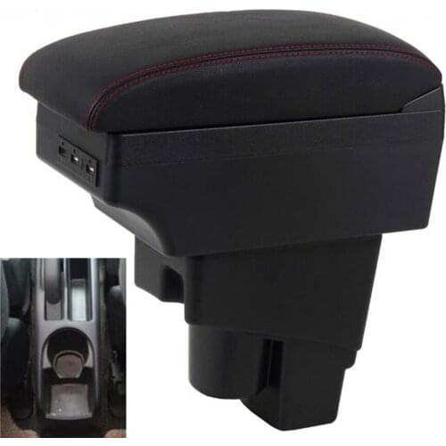 For Fit Jazz hatchback Armrest box central Store content box with USB interface