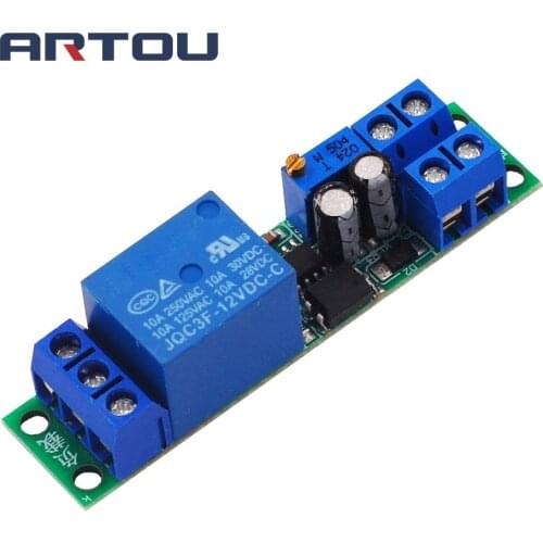 12V Time Delay Relay Module Car Start Delay Switch with Optocoupler Signal Trigger Time Adjustable