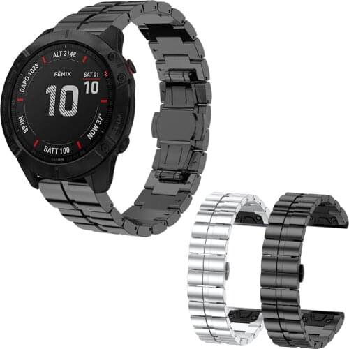 22 26MM Watchband for Garmin Fenix 5/6 Pro/6X/5X Plus/S60/Mk1 Quick Release Stainless steel replcement Wrist Band Accessories