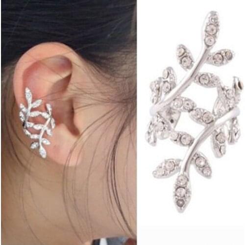 Silver Color Korean Style Cute Without Pierced Plum Flowers Ear Bones Clip Earings