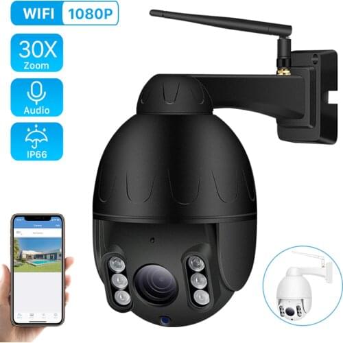 Super Mini PTZ Speed Dome WIFI 1080P IP Camera Outdoor 5x Optical Zoom 2MP Wireless Camera H.265 IR 50m ONVIF Two Way Audio Talk